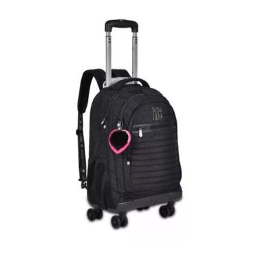 Imagem de Mochila de Rodinhas 360G REBECCA BONBON grandecom haste cor Preta.