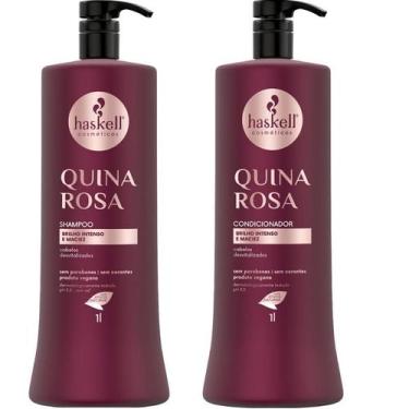 Imagem de Kit Shampoo e Condicionador Quina Rosa 1 litro Haskell