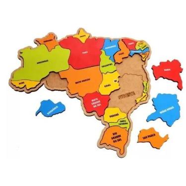Imagem de Mapa do brasil em quebra cabeça - Marcio Artesanato