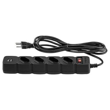 Imagem de Filtro De Linha Protetor C/ 4 Tomadas E 2 Usb  Epe 204 Usb Pt - Intelb