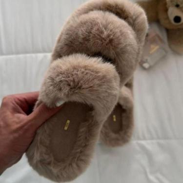 Imagem de Pantufa Plataforma Peludinha Super Macia Confortável Fendi - GD1, Rose