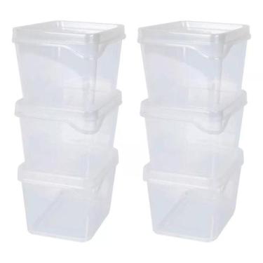 Imagem de Kit 6 Pote Empilháveis Modular Organizador Para Mantimentos Condimento