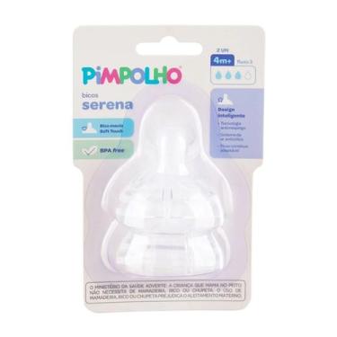 Imagem de Kit 2 Bicos Mamadeira Serena Pimpolho Fluxo Variável 0-6m+ Antirrespin