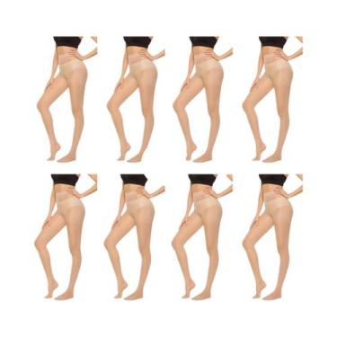 Imagem de Meia-calça Feminina De Seda Anti-engate, Ajuste Slim, Alta Elasticidad
