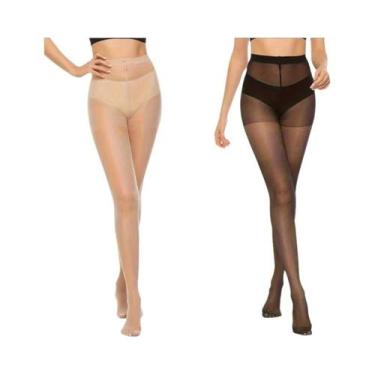 Imagem de Meia-calça Feminina De Seda Anti-engate, Ajuste Slim, Alta Elasticidad