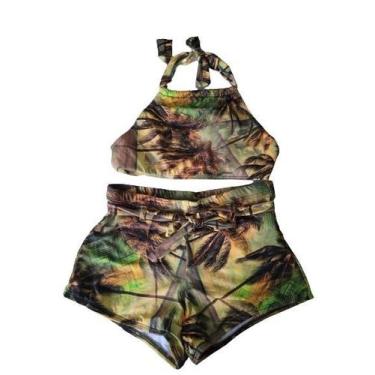 Imagem de Biquini Infantil Short Floral - Fioresbella, Verde, 12