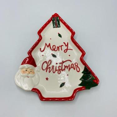 Imagem de Petisqueira / Travessa de Cerâmica Árvore de Natal 23x27cm - sw