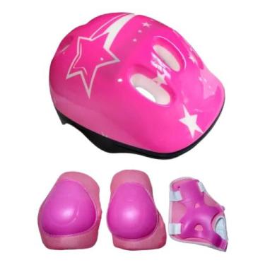 Imagem de Kit De Proteção Infantil P/ Skate Bike Patins Monster Modelo Cor:Rosa 