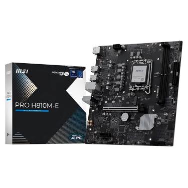 Imagem de Placa Mãe MSI Pro H810M-E com Socket LGA 1851 e DDR5 para Intel 10a e 11a Geração 64GB