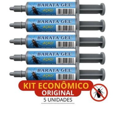 Imagem de Kit 5UN Gel Mata Barata Francesinha e Americana Seringa 10G Anti Barat