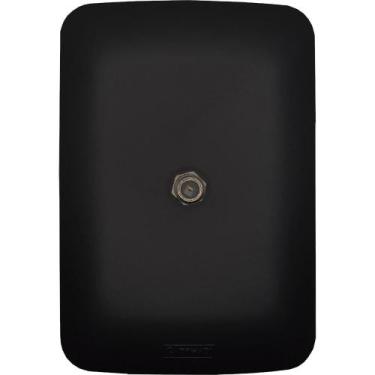 Imagem de Conjunto Canoa Black 1 Tomada Para Antena de TV Romazi