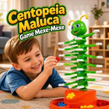 Imagem de Jogo Centopeia Maluca Mexe Mexe Infantil Brinquedo Equilíbrio Bolinhas