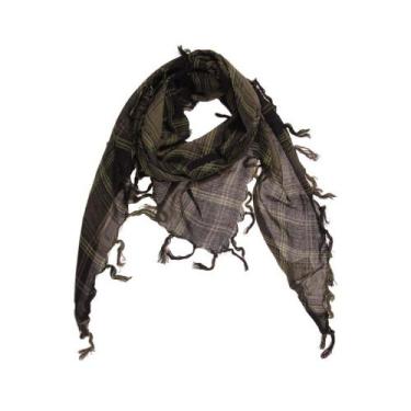 Imagem de Lenço Triangular Xadrez Verde Escuro c/ Franja Viscose 150x95x95cm - B