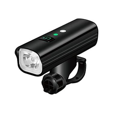 Imagem de Farol de bicicleta com luz frontal de LED, bateria de 4500 mAh recarregável farol frontal de bicicleta com exibição de energia, luz de bicicleta impermeável IPX6, liga/desliga inteligente AI
