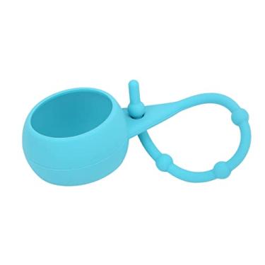 Imagem de Suporte para cintura de bola de golfe de silicone, suporte ajustável para bola de golfe de silicone Seguro, resistente a quedas, portátil, não tóxico para treinamento de golfe(azul claro)
