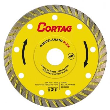 Imagem de Disco de Corte Diamantado Turbo Porcelanato 115mm Flex - Cortag
