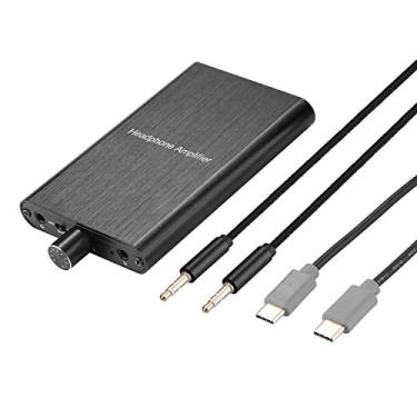 Imagem de Amplificador de fone de ouvido com impulso de graves, suporte de fone de ouvido AUX de 3,5 mm e Tipo-C 16-600Ω - saída de áudio estéreo de 3,5 mm, GAIN, baixo para Mac, telefones, iPad, MP3, MP4 e computadores, Xbox One, PS4, PS5 Controlador