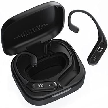 Imagem de KZ AZ09Pro Bluetooth V5.2 aptX/TWS + gancho para fones de ouvido com suporte para microfone/reprodução de 40 horas e controle de aplicativo para conector padrão de 0,75/0,78 mm (pino C, preto)
