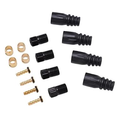 Imagem de Conjunto de mangueira de cabo de freio a disco, mangueira de freio a disco inserto verde-oliva desempenho estável à prova de ferrugem para mangueira de freio hidráulico de 5,4 mm