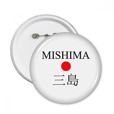 Imagem de Mishima Japaness City Name Red Sun Flag Round Pins Badge Button Emblema Acessório Decoração 5 peças