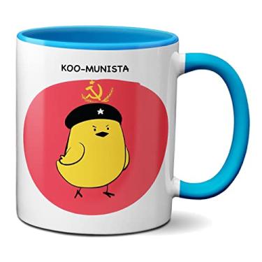 Imagem de Caneca Koo-Munista Rede Social Koo Presente Xícara Engraçada (Azul)