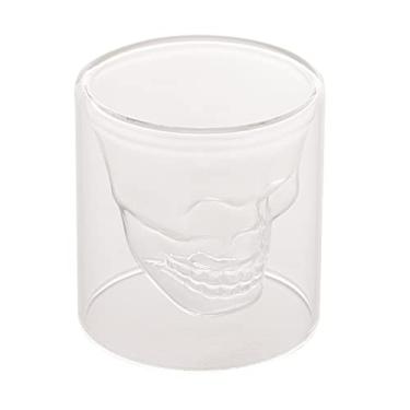 Imagem de Conjunto 2 Copos de Chá Parede Dupla de Vidro Borossilicato Skull 154ml - Lyor