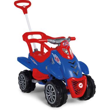 Imagem de Mini Carro Infantil Calesita Cross Legacy - 2 em 1 Pedal e Passeio - Azul/Vermelho