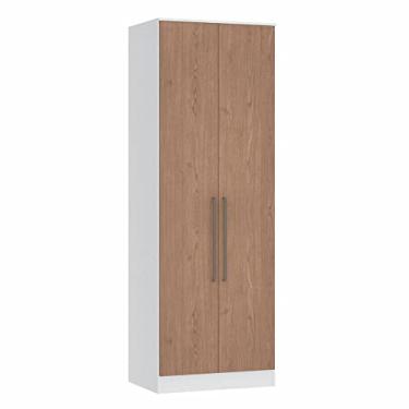 Imagem de Guarda Roupa Modulado 2 Portas Requinte Móveis Castro Branco Line/macadâmia