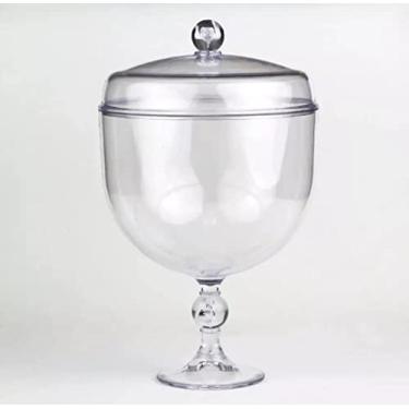 Imagem de Taça Para Pavê Sobremesa Acrílico 1250ml Com Tampa Bluestar (Modelo Cristal)