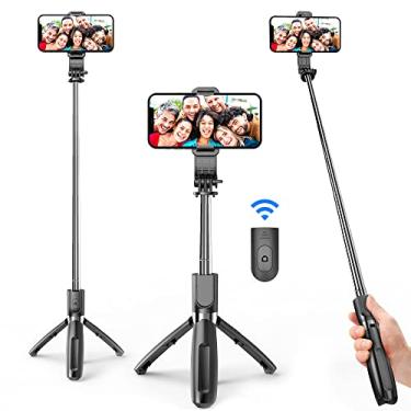 Imagem de Bastão de selfie portátil, suporte de tripé de telefone portátil com controle remoto sem fio removível, tripé de bastão de selfie para iPhone 14 13 12 11 pro Xs Max XR X 8 7 Plus, Android Moto Samsung
