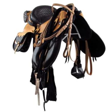 Imagem de Sela Mangalarga Natural e Preto C/Alforje Porta Whisky