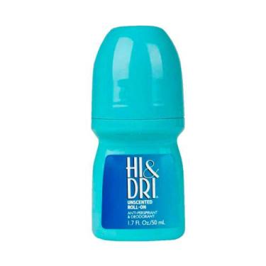 Imagem de Hi & Dri Roll-On Unscented Antiperspirant  -  Desodorante Azul 50ml