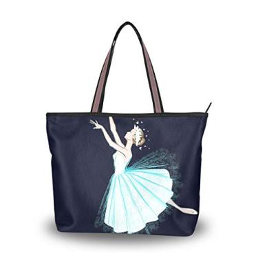 Imagem de Bolsa tipo sacola de bailarina, linda bolsa de ombro para mulheres e meninas, Multicolorido., Medium