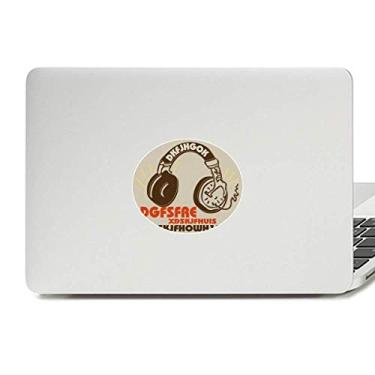 Imagem de Fone de ouvido marrom Rock Music Crazy Vinyl Emblem Graphic Laptop Adesivo Notebook Decalque