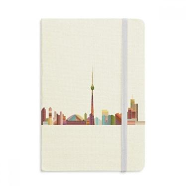 Imagem de Caderno de aquarela com estampa de marco e cidade do Canadá, capa dura para diário clássico A5