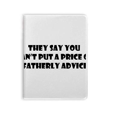 Imagem de Caderno com citações priceless Dad's Advice para o festival dos pais, capa de chiclete, diário de capa macia