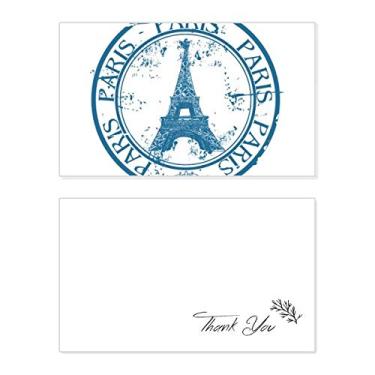 Imagem de Paris França Torre Eiffel Clássico Country City Cartão de agradecimento Papel Aniversário Saudações Casamento Agradecimento