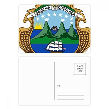 Imagem de Costa Rica National Emblem Country, conjunto de cartões postais de aniversário, cartão de agradecimento, 20 peças