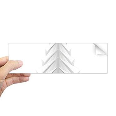 Imagem de DIYthinker Adesivo retangular branco abstrato de árvore de Natal origami para-choque, adesivo para janela de notebook