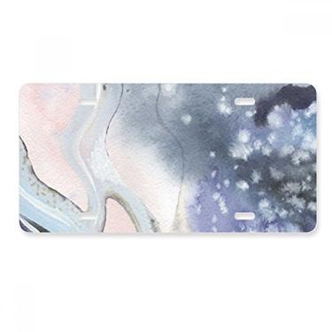 Imagem de DIYthinker Tinta aquarela, sombreamento, placa abstrata, decoração de carro, acessório de aço inoxidável