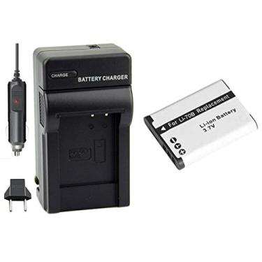 Imagem de Kit Bateria Li-70B + carregador para Olympus D-700 FE-4020 X-940 VG-110