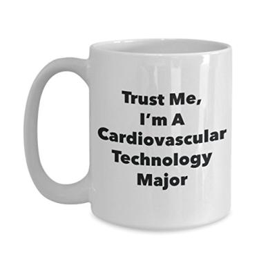 Imagem de Trust Me, I'm A Cardiovascular Technology Major Caneca - Caneca de café divertida - Lindas ideias de presentes de formatura para amigos e colegas de classe (425 g)