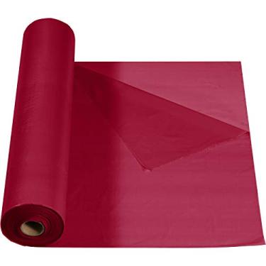 Imagem de Creative Converting Capa de mesa de plástico para banquetes, 101,6 cm x 250 m, vermelho clássico