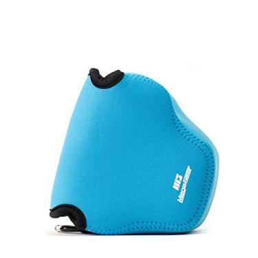 Imagem de MegaGear Bolsa para câmera de neoprene ultra leve com mosquetão para Canon PowerShot SX540 HS, SX530 HS, Canon PowerShot SX420 is, SX410 é câmeras digitais (azul) (MG506), couro PU