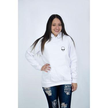 Imagem de Moletom Feminino Blusa De Frio Canguru Et Tumblr Alien Top