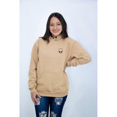 Imagem de Moletom Feminino Blusa De Frio Canguru Et Tumblr Alien Top