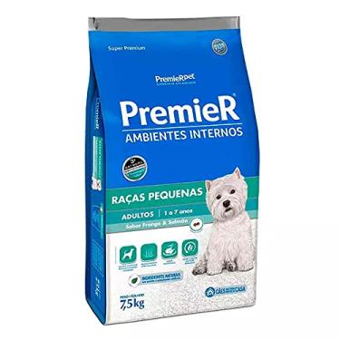 Imagem de RAÇÃO PREMIER AMBIENTES INTERNOS CÃES ADULTOS RAÇAS PEQUENAS (FRANGO E SALMÃO) 7,5 KG