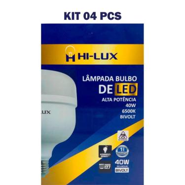 Imagem de Kit 4 Lampada De Led Alta Pot 40W Bulbo 6500K Branco Frio