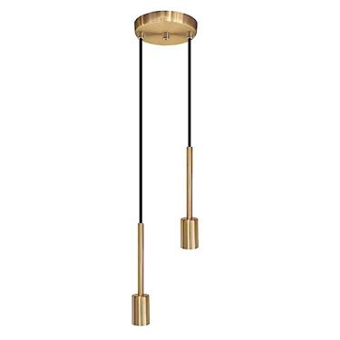 Imagem de Luminária Pendente Lustre Infinite 21Cm Dourado Duplo
