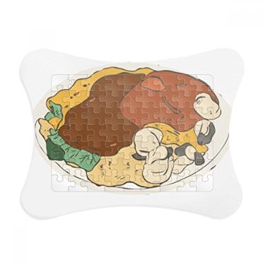 Imagem de Cobra Comida Oyster Taiwan Moldura de quebra-cabeça Decoração de imagem Enfeite de jogo de quebra-cabeça